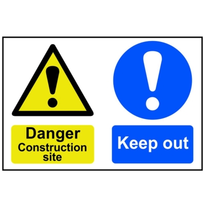 SCAN    SIGN DANGER CONSTRUCTION SITE KEEP OUT