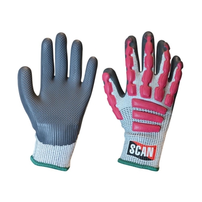 SCAN    ANTI-IMPACT LATEX CUT 5 GLOVE SZ8