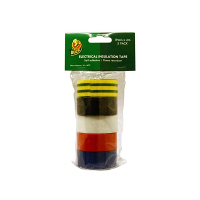 DUCK    ELECTRICAL TAPE MULTIPACK X5 19MM X 4M