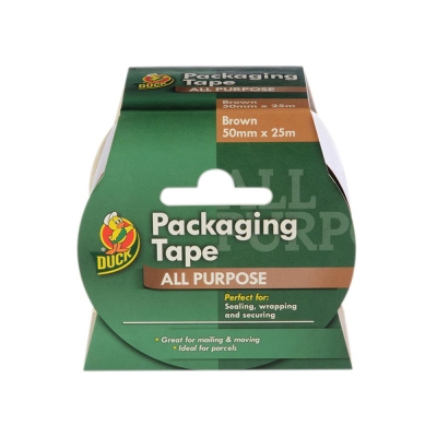 SHURTAPE DUCK TAPE PACKAGING BROWN 50MM X 25M