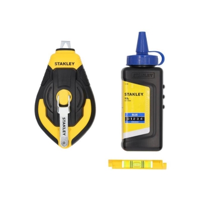 STANLEY 3:1 CHALK LINE SET(LINE, CHALK & LEVEL)