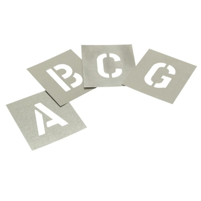 ATB     SET ZINC STENCILS LETTERS 1IN