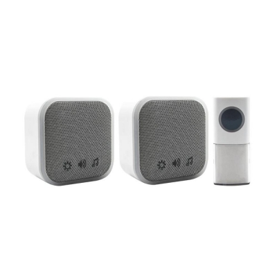 UNI-COM PORTABLE & PLUG-IN DOOR CHIME SET WHITE