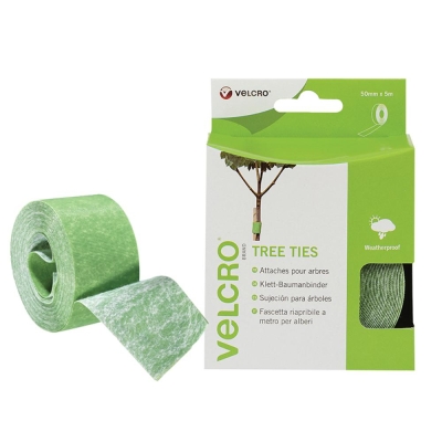 VELCRO   ADJUSTABLE TREE TIES 50MM X 5M GREEN