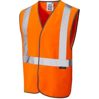 Leo 20471 Class 2 Railway Orange Velcro Waistcoat Lapford W14