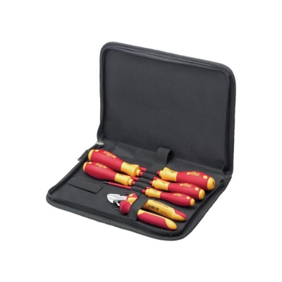 WIHA    TOOL SET 6PC S/D + DIAG CUTTER IN CASE