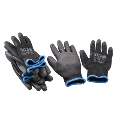 SCAN    PU DIPPED GLOVES (5PK)