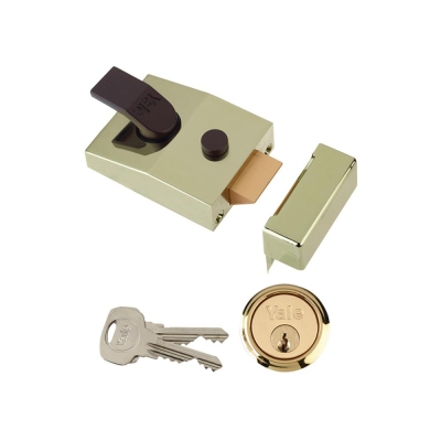 YALE    89 DEADLOCK NIGHTLATCH BRASSLUX 60MM