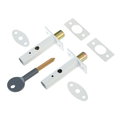 YALE    2PM444 DOOR SEC.BOLTS WHITE (2)