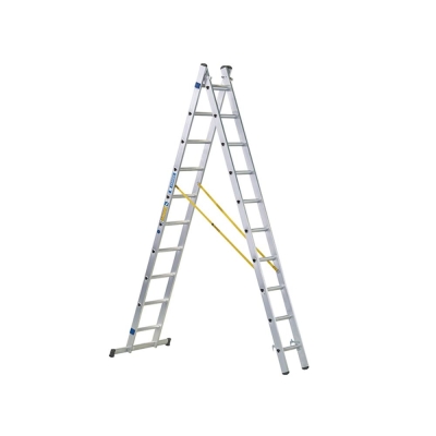 ZARGES  2 PART D RUNG COMBINATION LADDER 10 RUNG