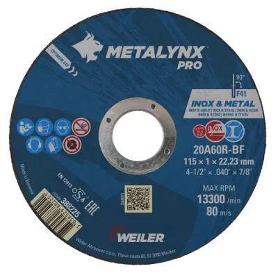 Metalynx Pro Type 41 115 x 16 x 22 Cutting Disc A60R